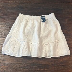 NWT Hollister White Eyelet Skater Mini Skirt